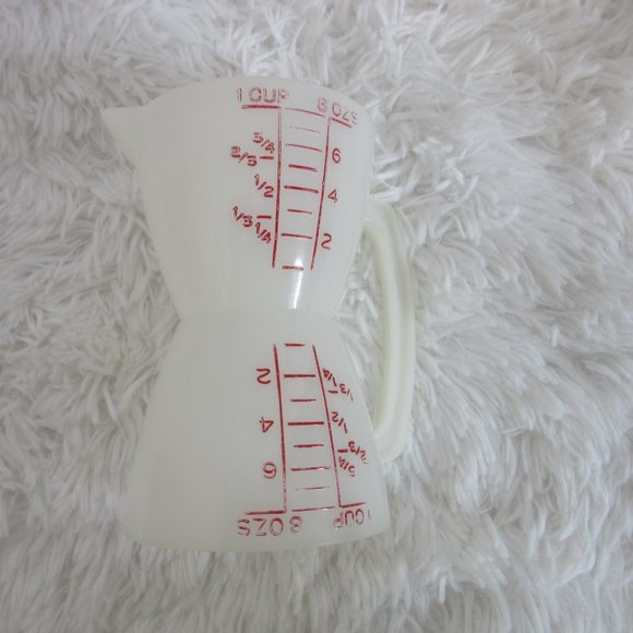 Tupperware Double Measuring Cup Vintage 860-7 Two-Sided Wet Dry 8oz 1 cup - Picture 2 of 5